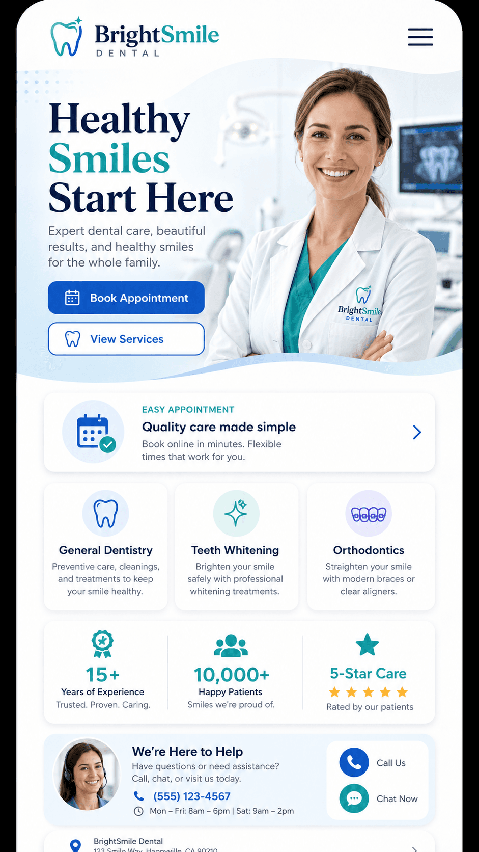 Dental clinic website design