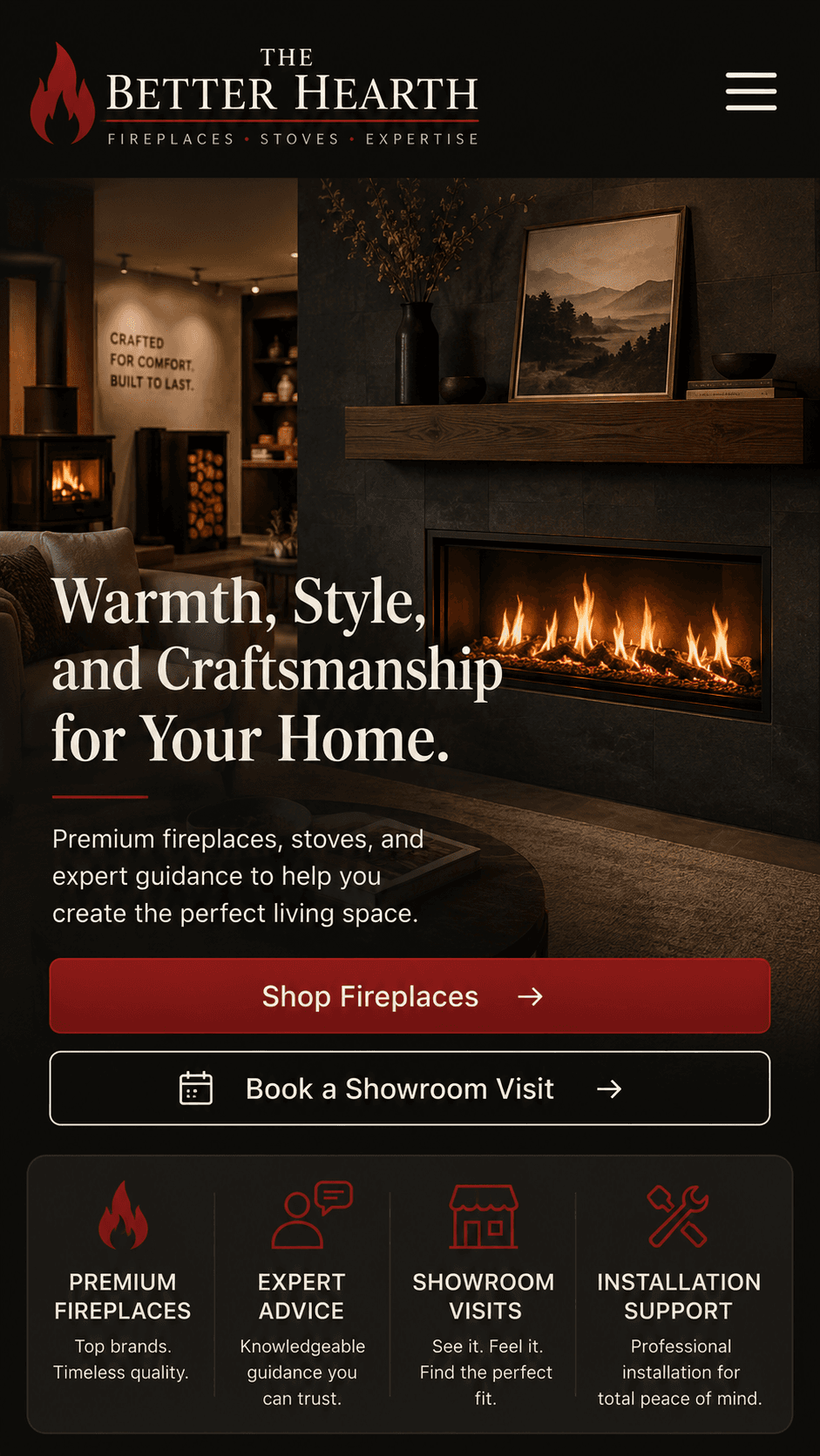 Premium retail store website design